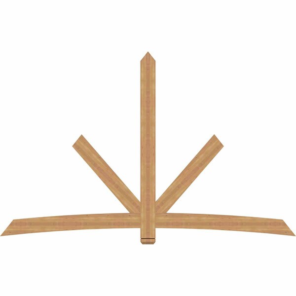 Ekena Millwork Alberta Timber Gable Bracket, Western Red Cedar, 108"W x 68"H x 1 1/2"D x 5 1/2"F, 15/12 Pitch GBW108X68X0206ALB00SWR - main